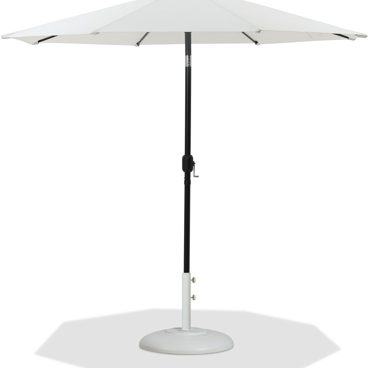 Fiji - Aluminum Patio Umbrella With Round White And Black Base