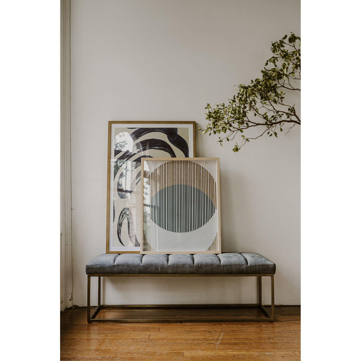 Delight - Abstract Print - White
