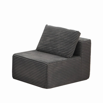 Modular Sectional Couches for Living Room: Single Seat (Gray),Can extend an L-shaped sofa or transform it into a U-shaped sofa.  SF502EGY