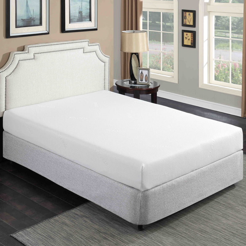 8" Plush Gel Memory Foam Mattress For Bed, Polyester Aloe Vera Cover