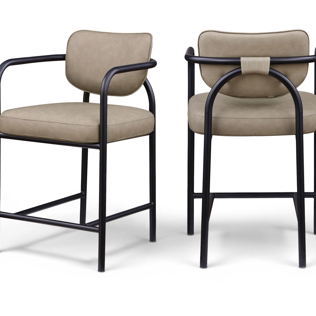 Serava - Vegan Leather Upholstered Bar Stool