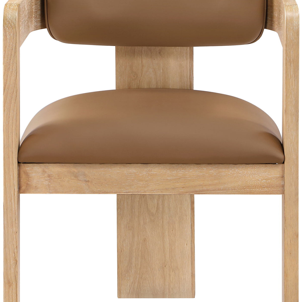 Sacha - Vegan Leather Upholstered Dining Chair With Natural Base (Set of 2)