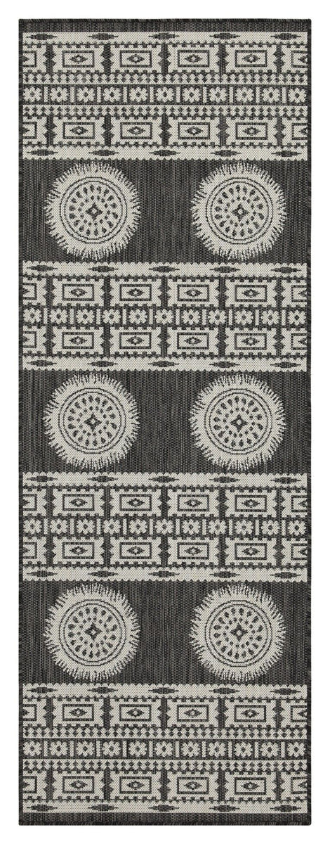 Sunshine - 5'3" X 7'3" Indoor, Outdoor Area Rug Polypropylene - Anthracite