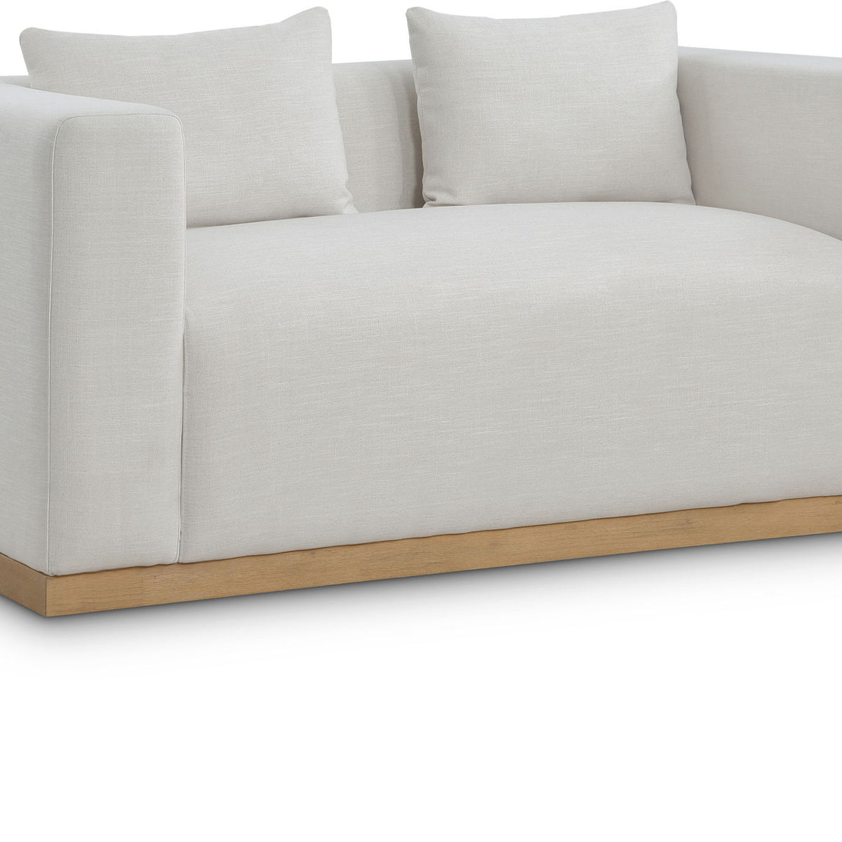 Alfie - Linen Textured Fabic Loveseat