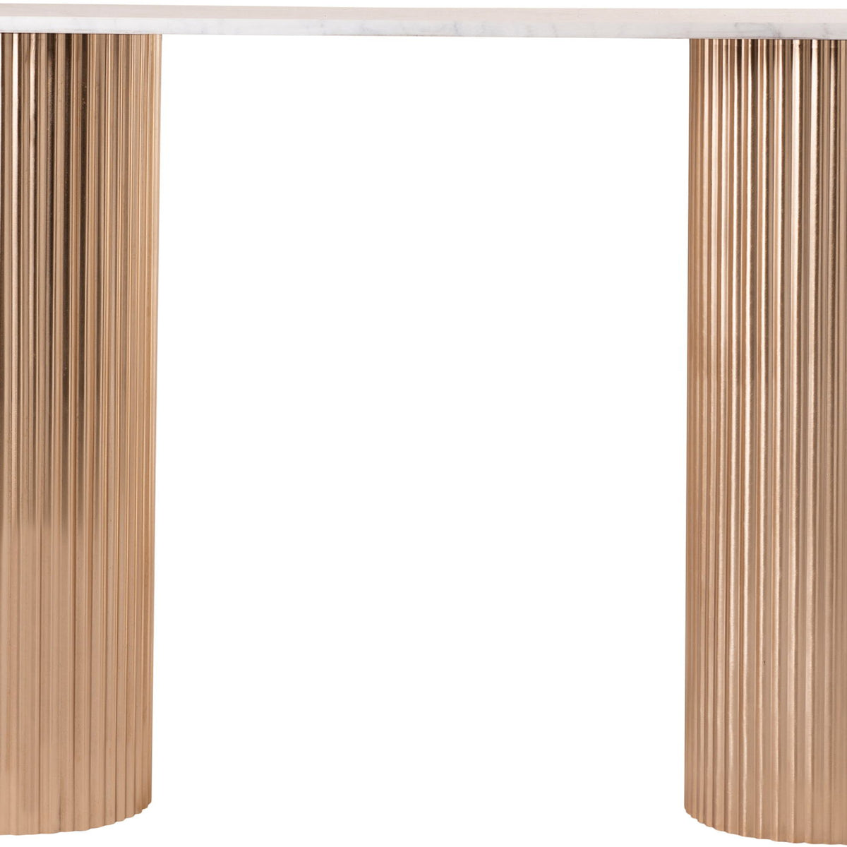 Cindra - Genuine Marble Top And Iron Base Console Table
