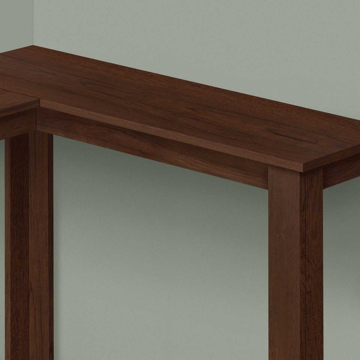 Corner Accent Console Table For Entryway, Contemporary & Modern - Cherry