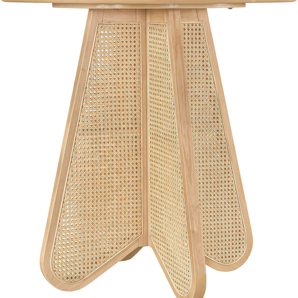 Butterfly - Solid Wood And Natural Cane Table With Natural Top