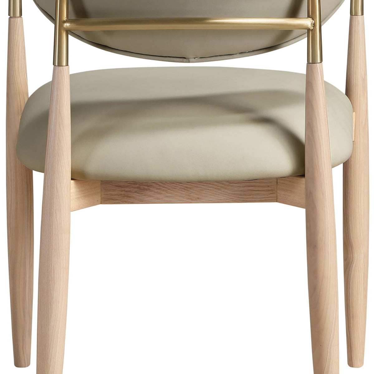 Riccio - Dining Arm Chair (Set of 2) - Natural And Gold Frame