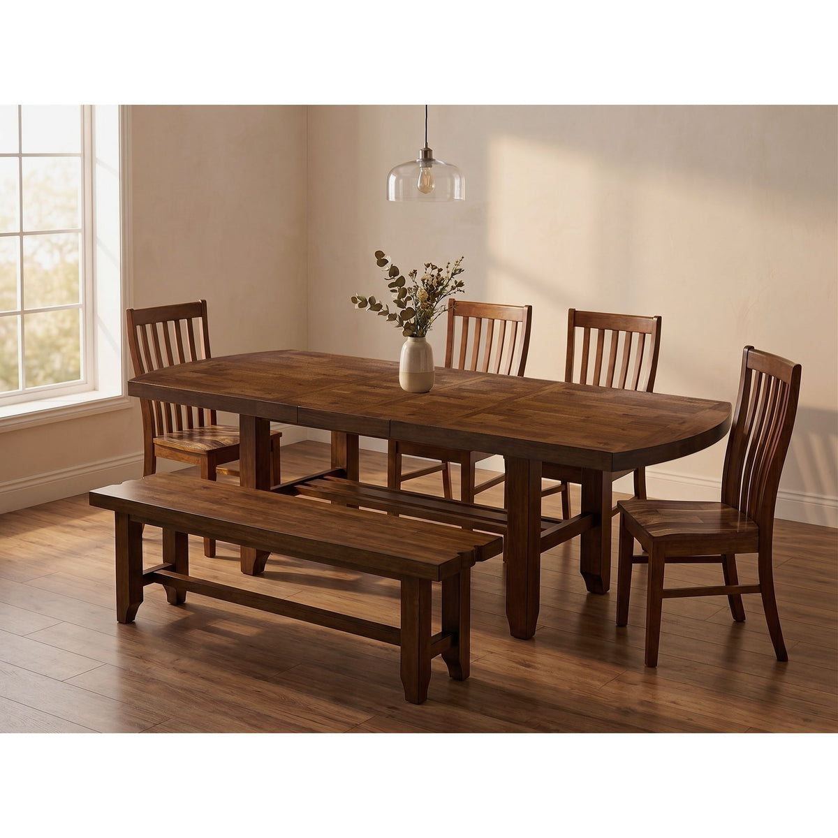 Gage - Rectangular Dining Table With 2X18"Leaf - Chestnut