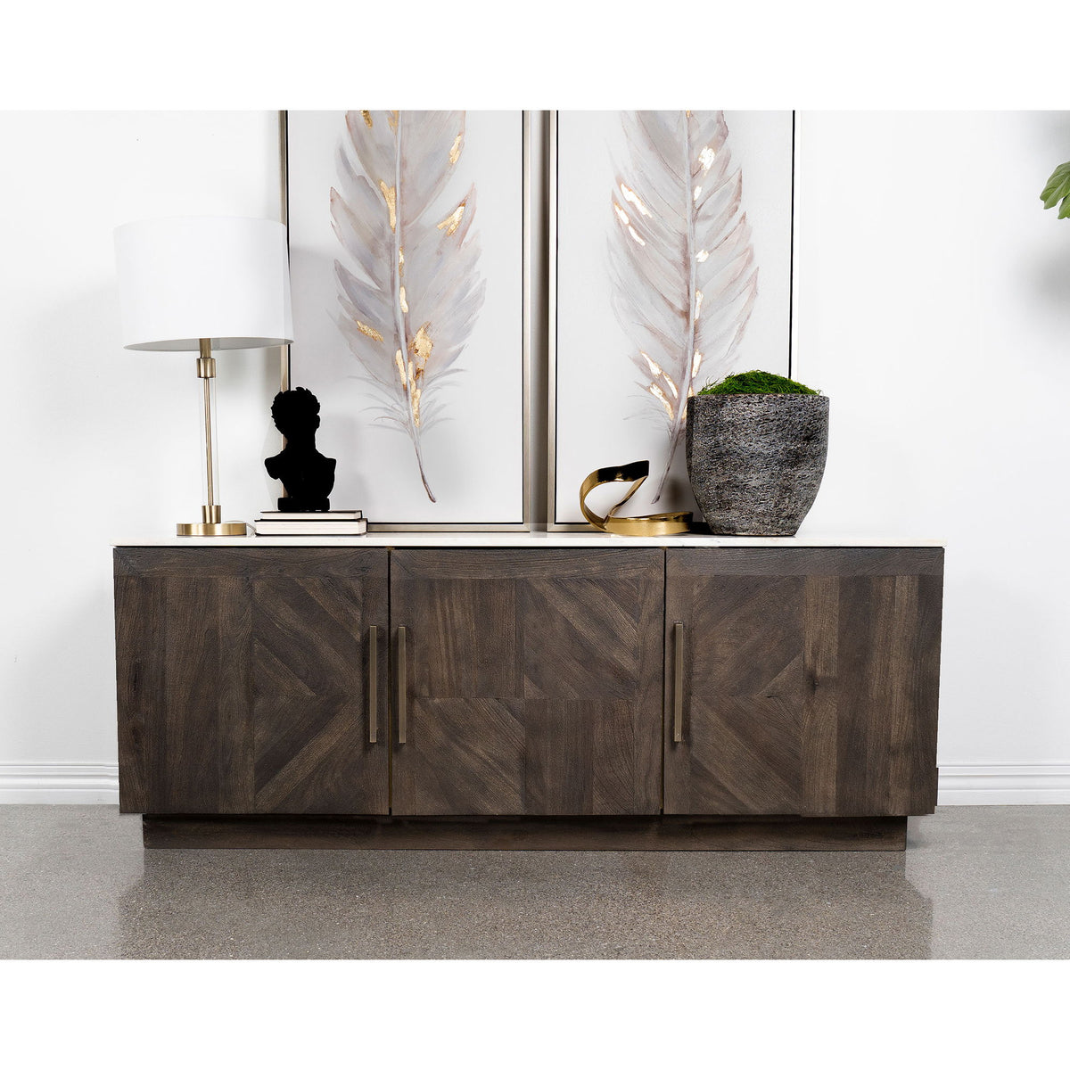 Metzger - 3 Door Sideboard Buffet - Gray