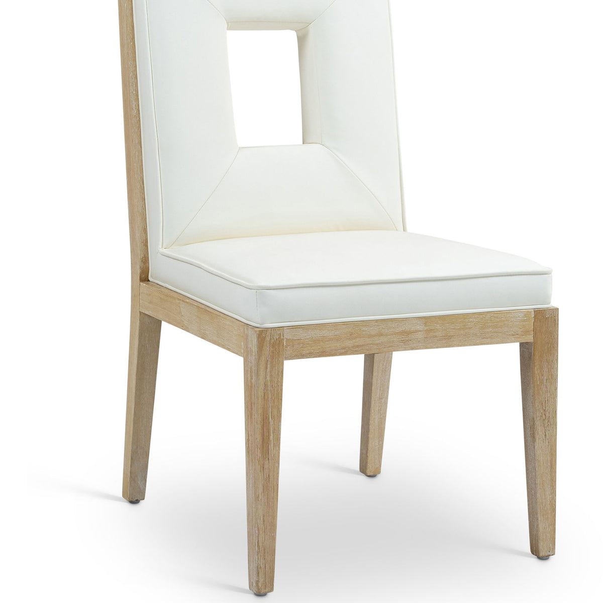 Gwendolyn - Faux Leather Dining Side Chair With Natural Frame (Set of 2)