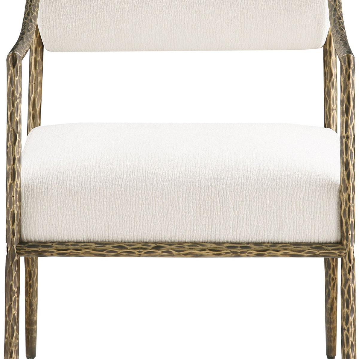 Bastille - Upholstered Dining Arm Chair (Set of 2) - Brass Frame