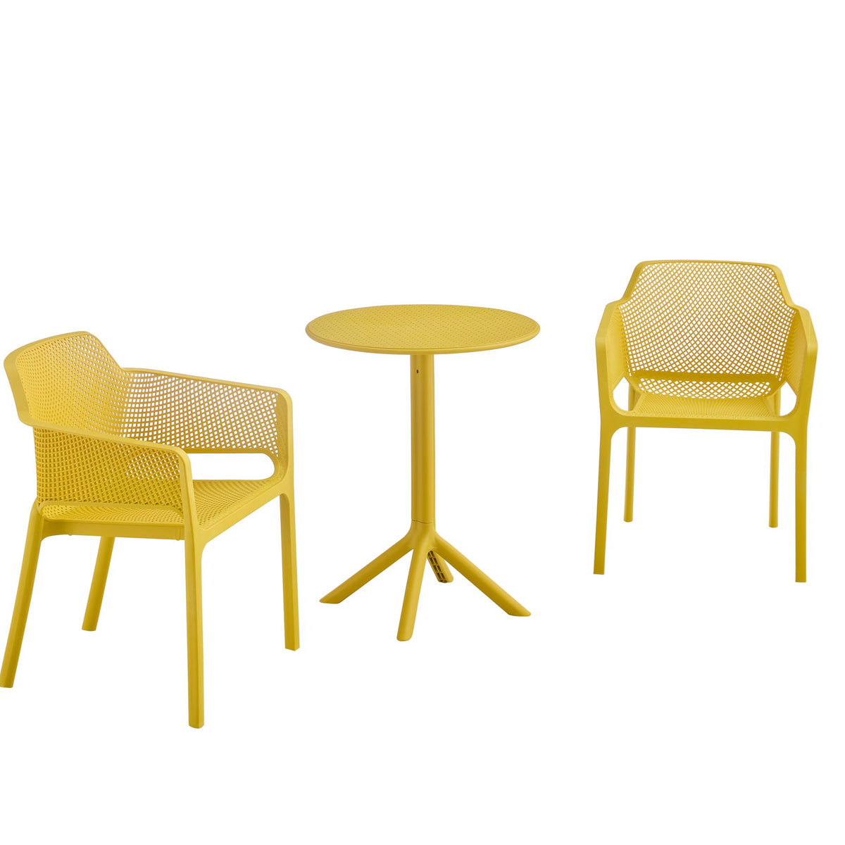 3 Piece Plastic Arm Chair Bistro Grs Premium Ocean Plastic