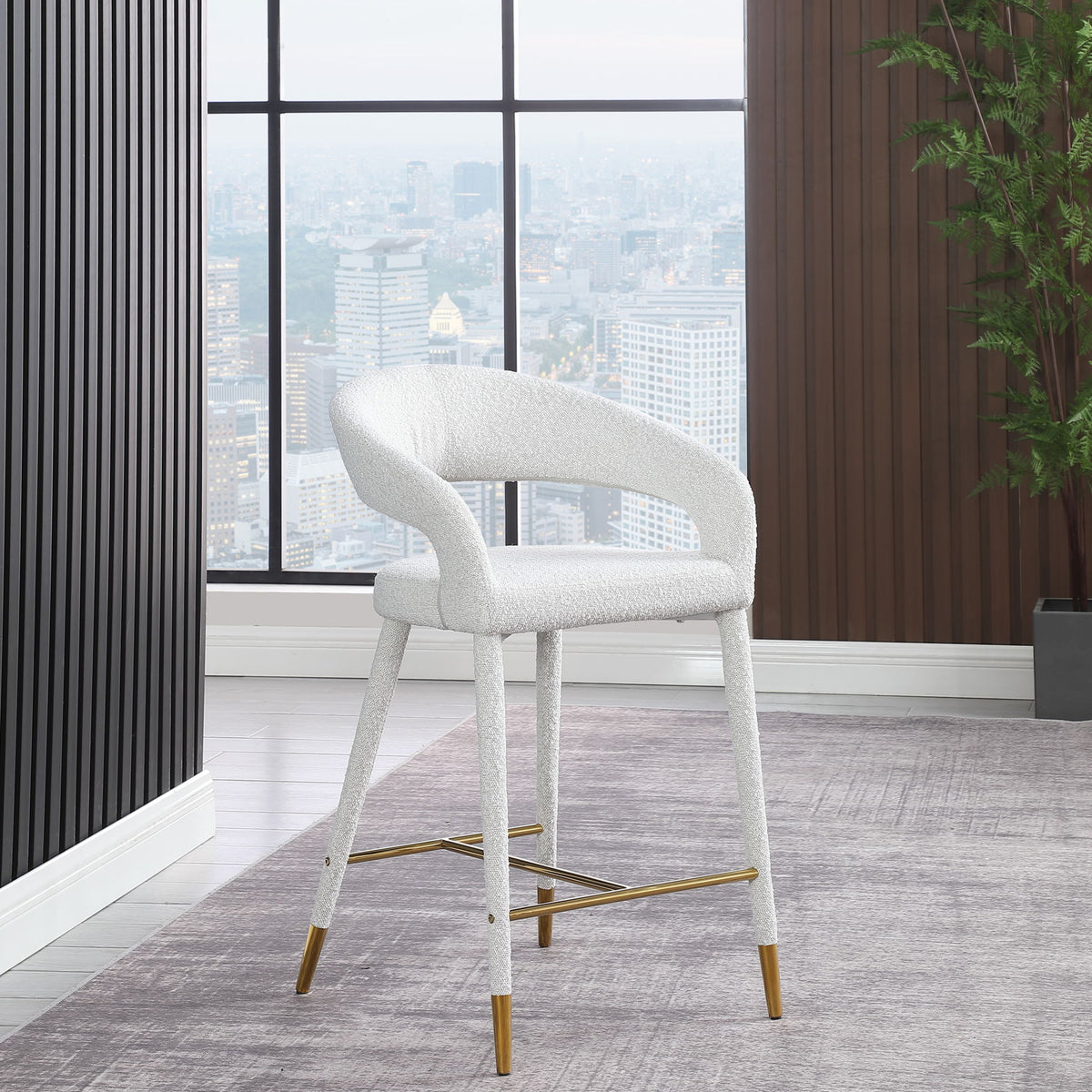Destiny - Fabric Stool - Cream