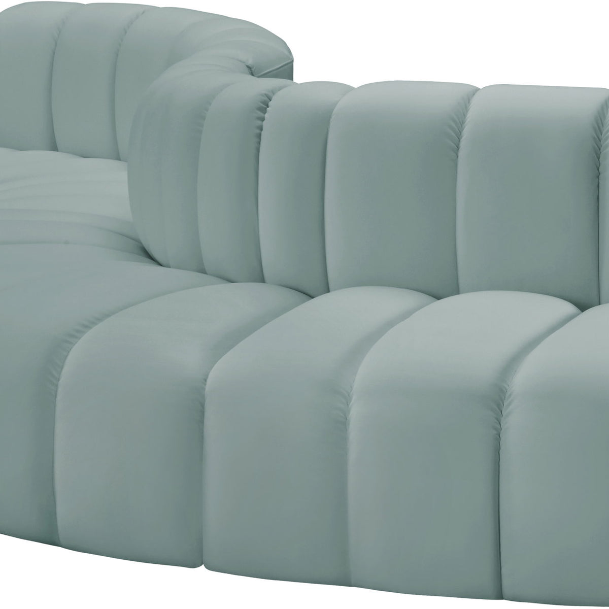 Arc - Faux Leather 5 Piece Modular Sofa