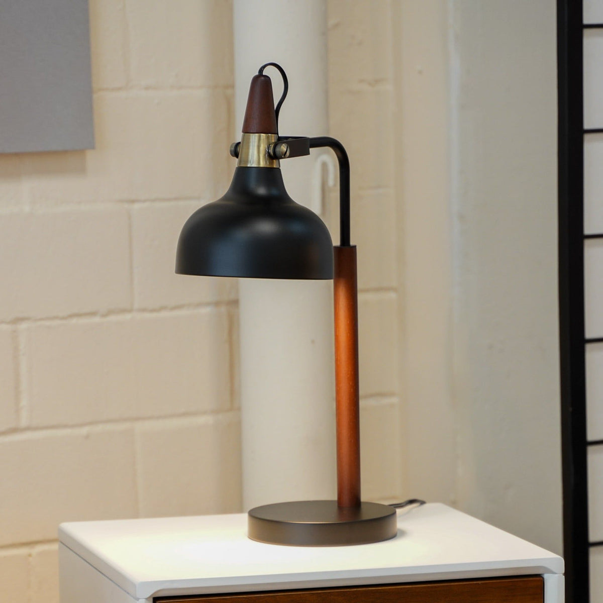 Glowlite - Table Lamp With Cone Shade - Black