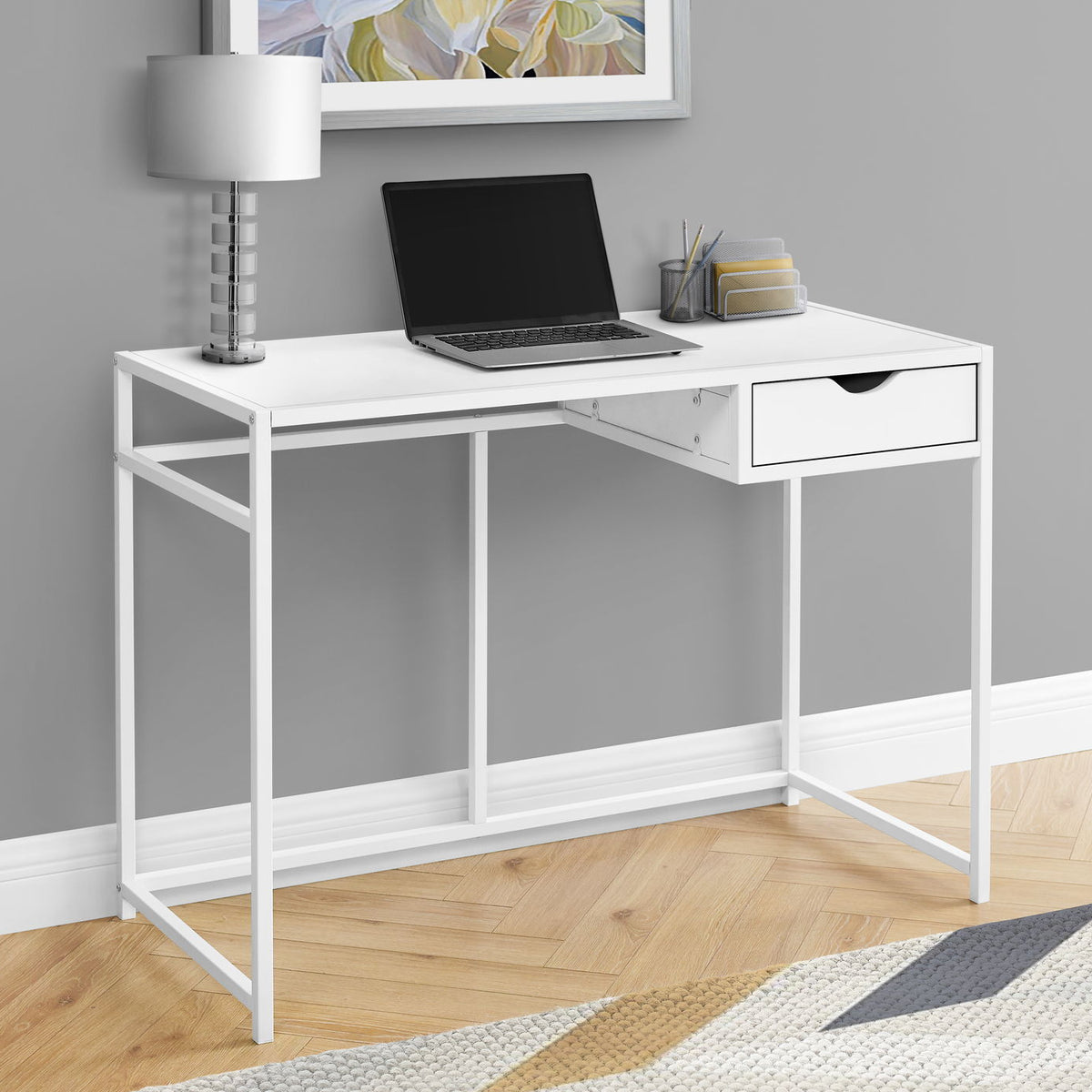 Computer Desk For Home Office, 1 Storage Drawer, Contemporary & Modern