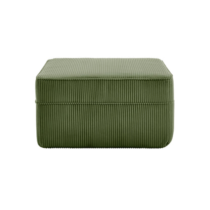 Martha Ottoman - Green Corduroy