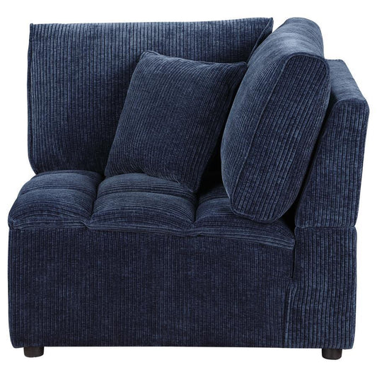 Atlantic - Corduroy Upholstered Corner Chair - Blue