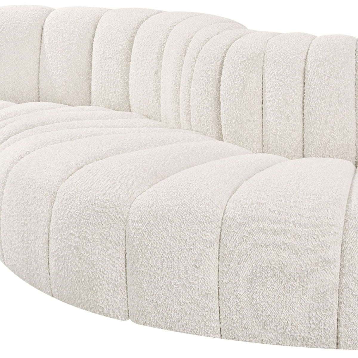 Arc - Boucle Fabric 4 Piece L-Shaped Modular Sofa