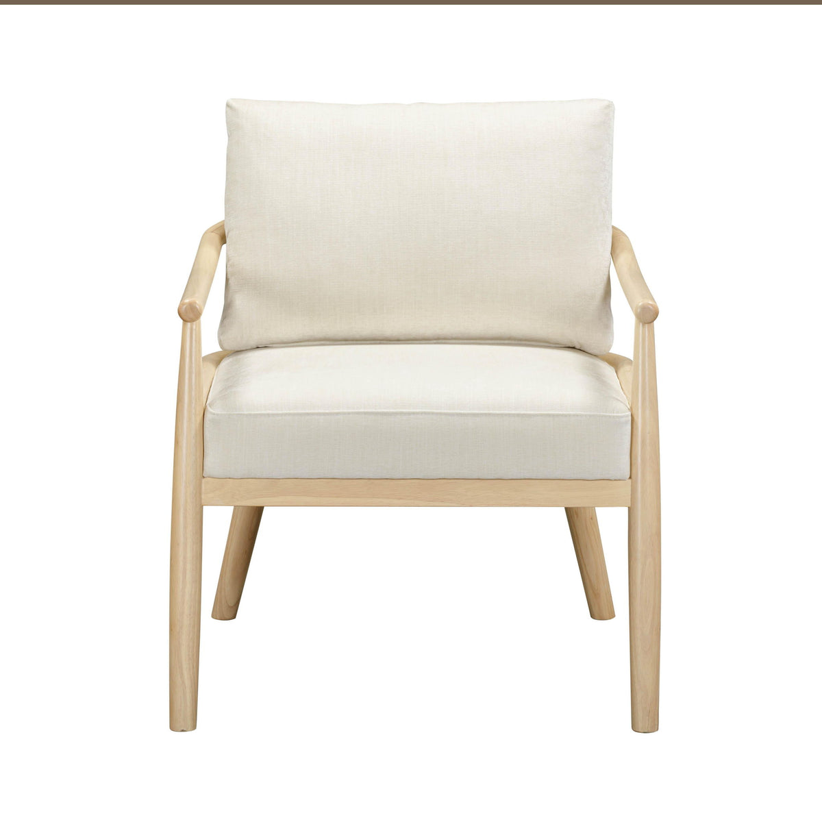 Dixie - Chenille Velvet Accent Chair - Cream
