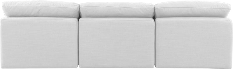 Indulge - Linen 3 Piece Modular Armless Sofa - White