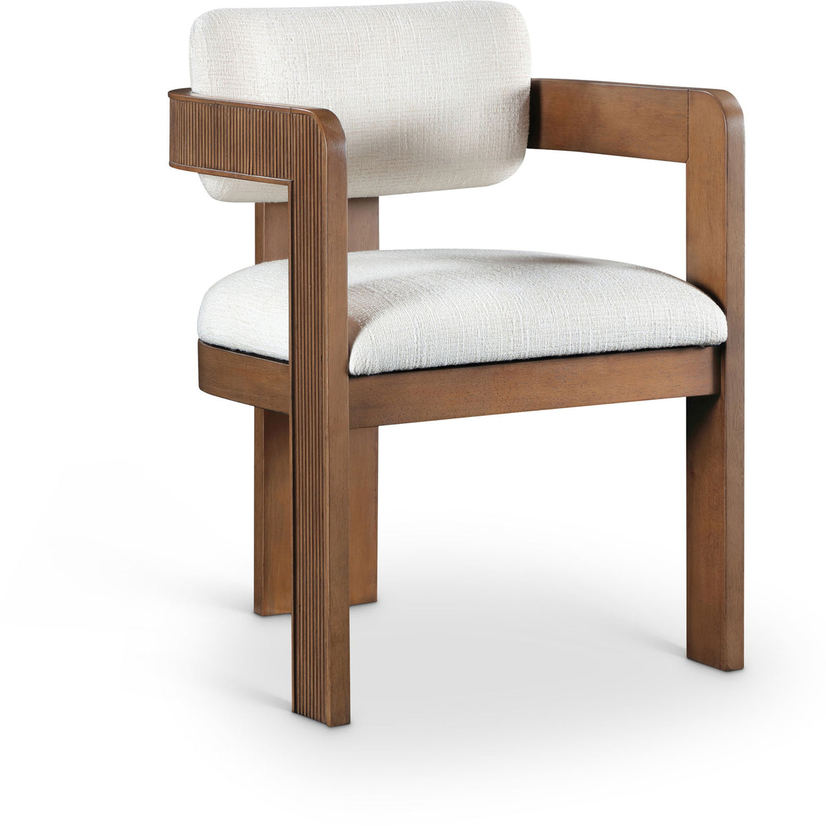 Sacha - Linen Dining Chair With Brown Base (Set of 2)