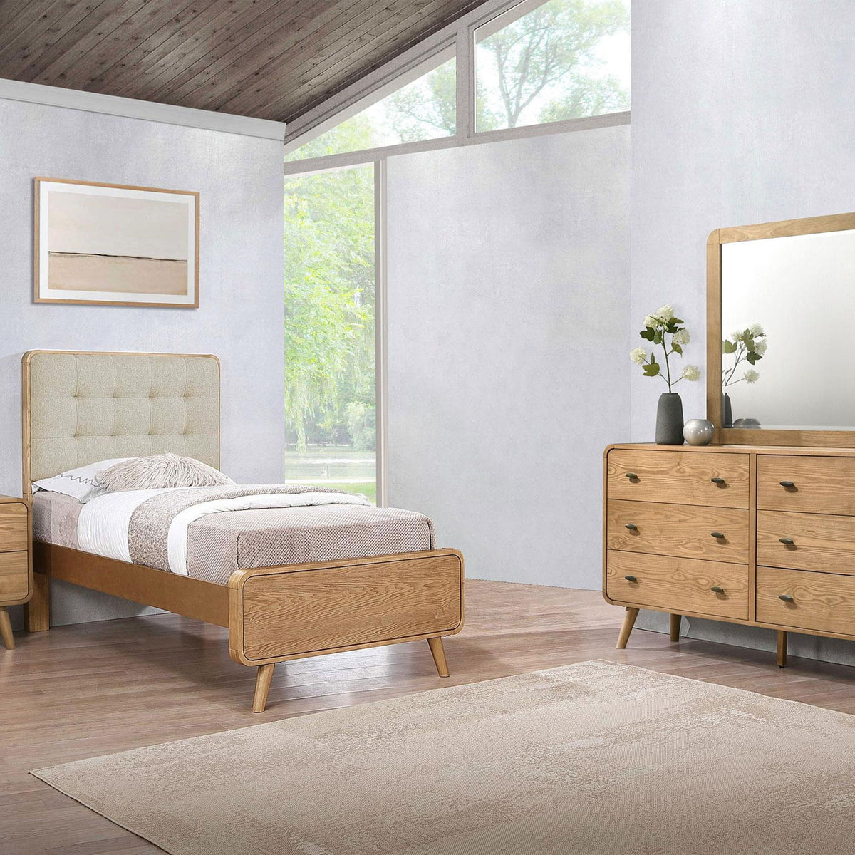 Robyn 4-piece Twin Bedroom Set Light Ash
