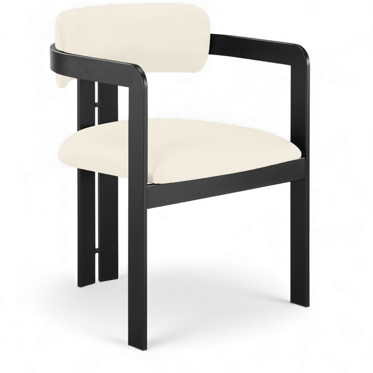 Aurum - Vegan Leather Upholstered Dining Chair With Graphite Black Base (Set of 2)