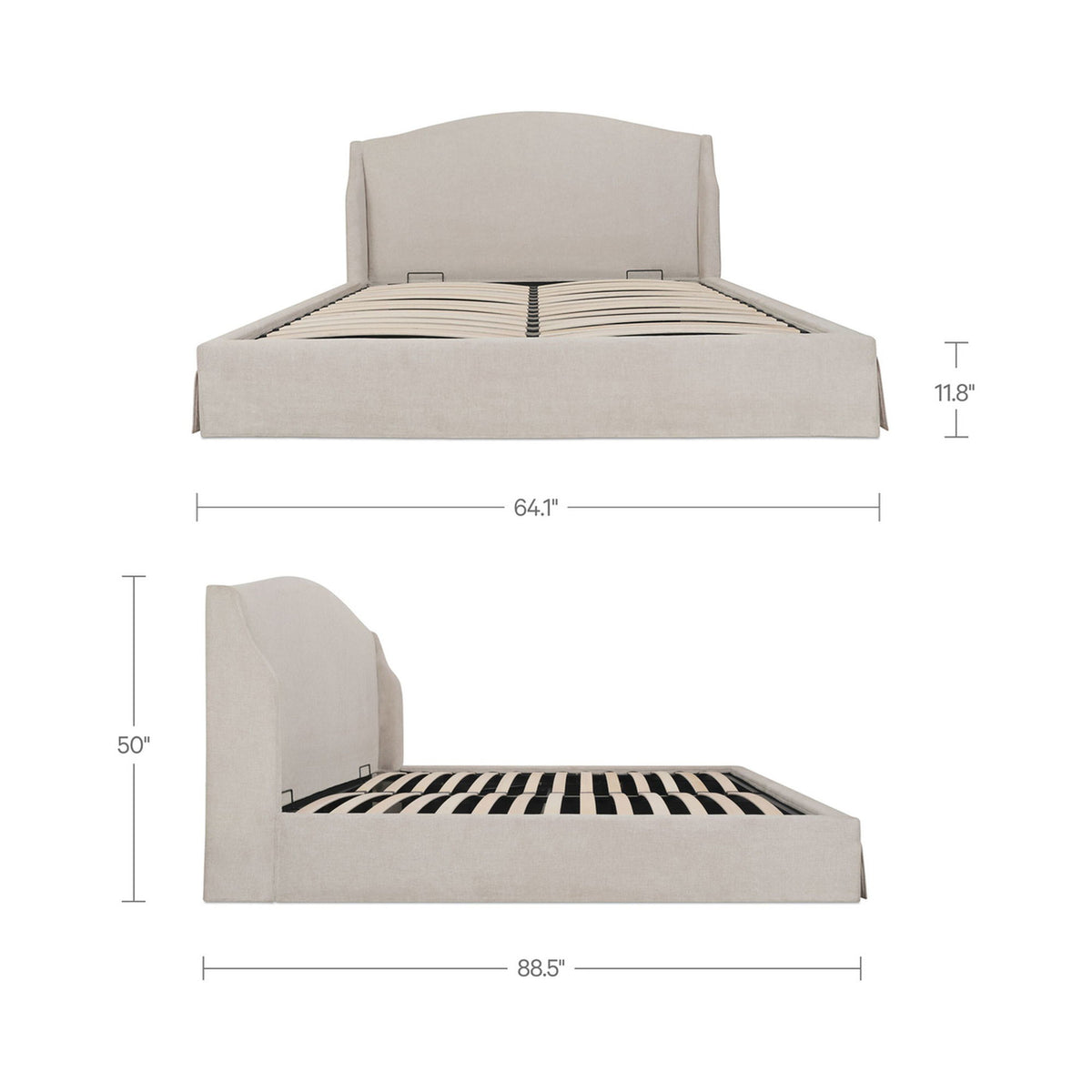 Weston - Queen Storage Bed - Cream