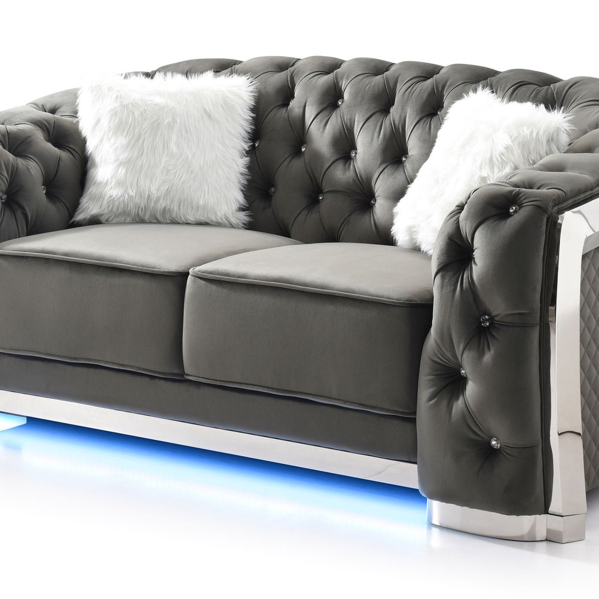 Loveseat With Flared Arms