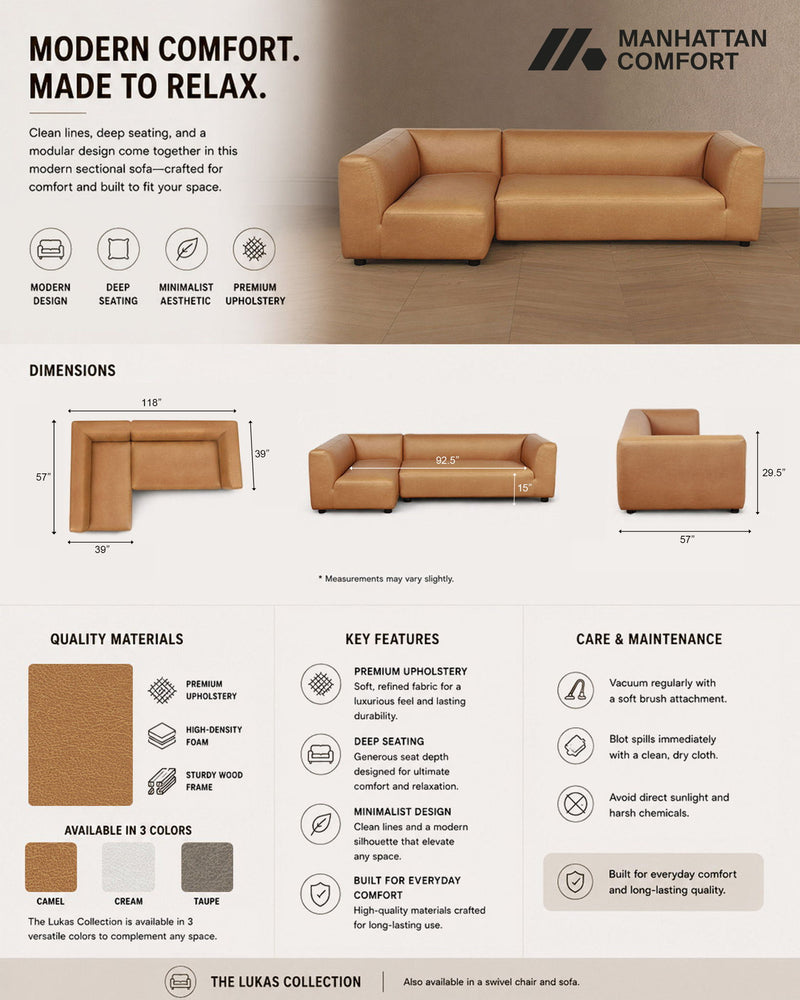 Manhattan Lukas - Sectional Sofa