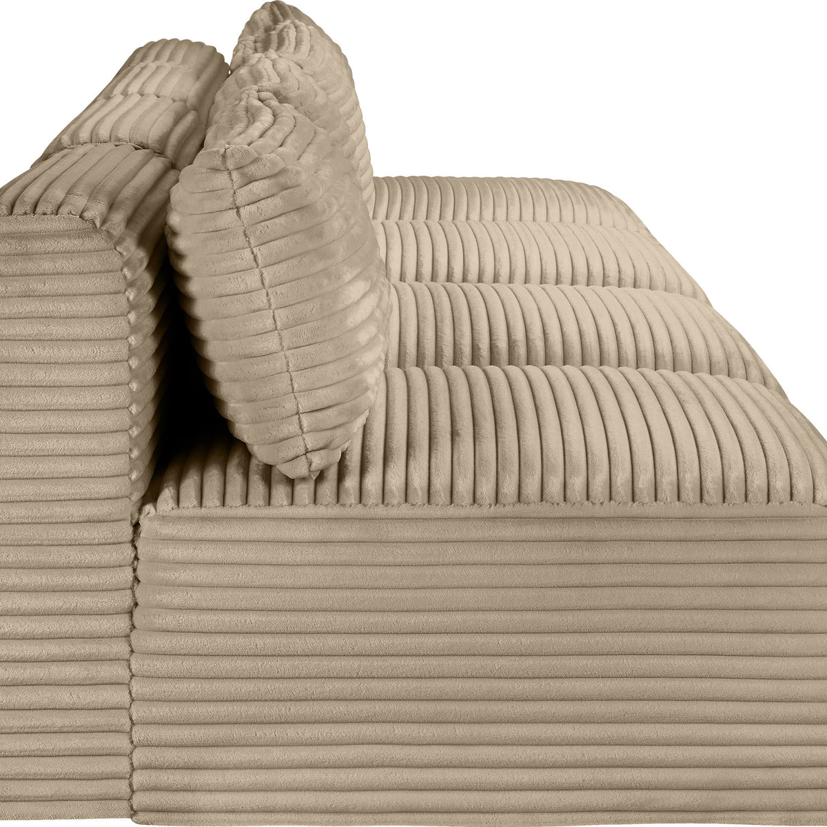 Shaggy - Fabric 4 Seat Modular Armless Sofa