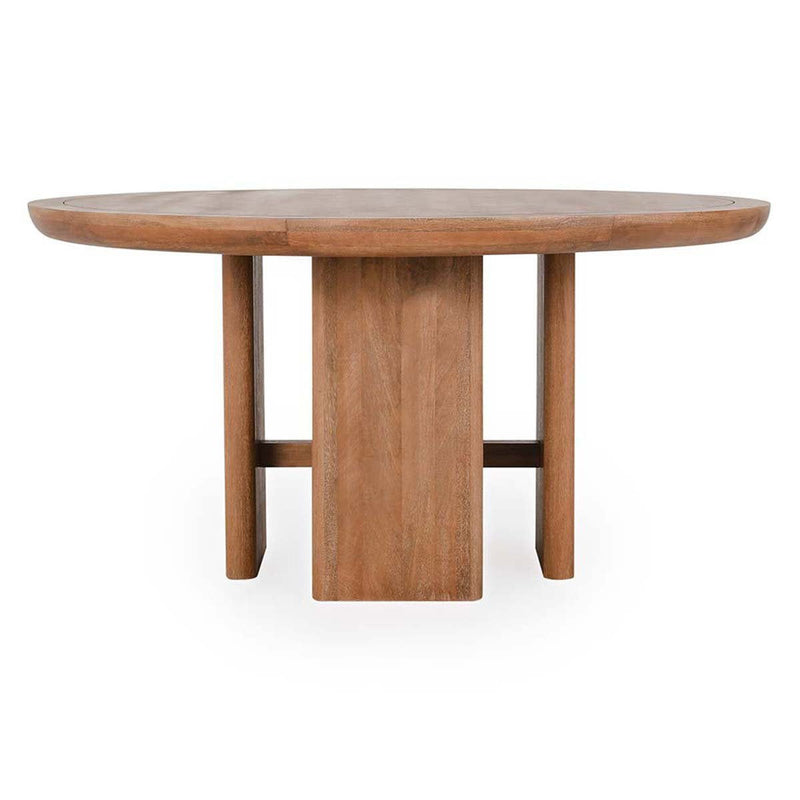 Selena - Round Dining Table - Hickory Brown