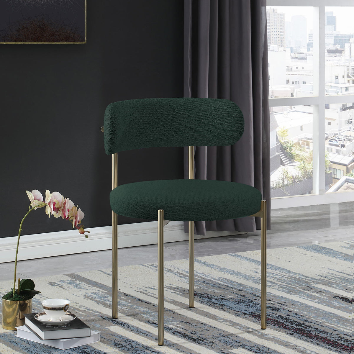 Beacon - Boucle Fabric Dining Chair (Set of 2)