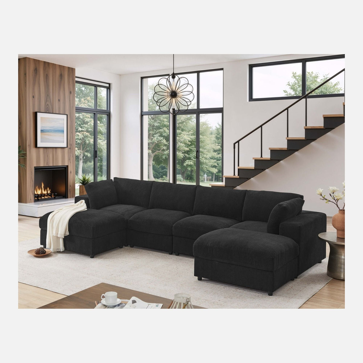 Modern Reversible Modular Sectional
