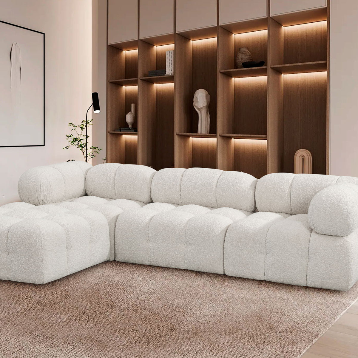 Ames - 4 Piece Fabric Modular Sectional