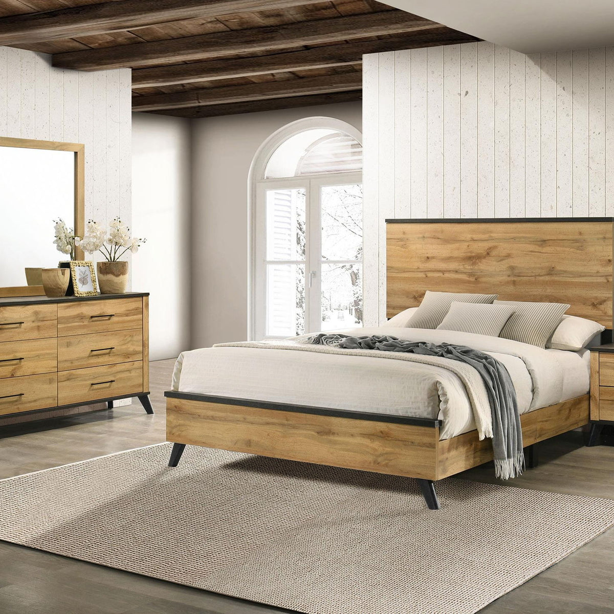 Kaywood 4-piece Queen Bedroom Set Natural Pine