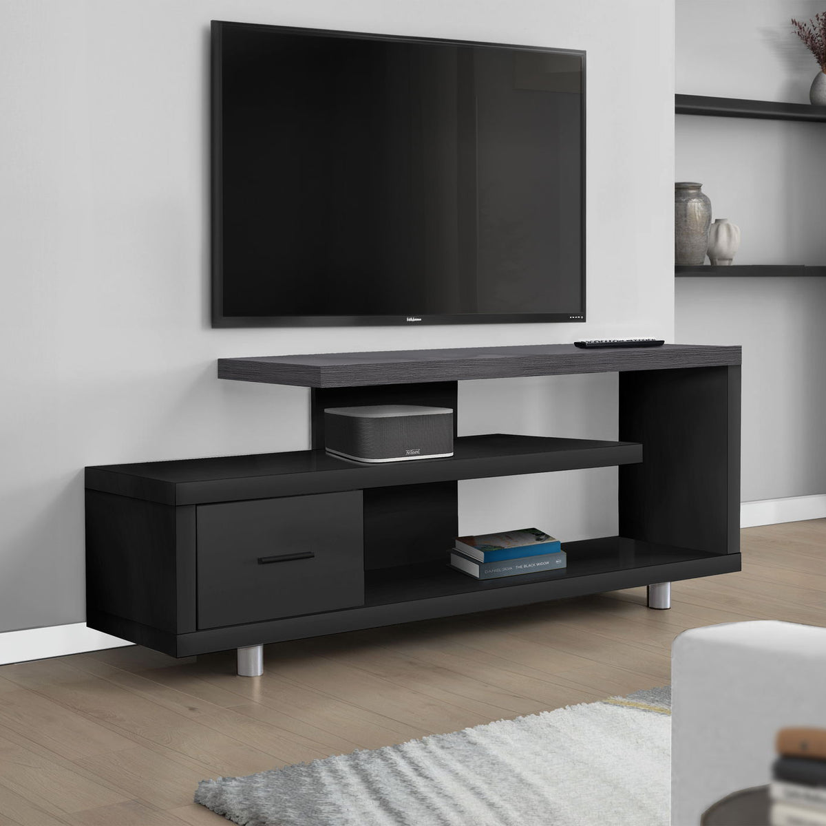 TV Stand, Console, Media Entertainment Center Storage Cabinet, Contemporary & Modern