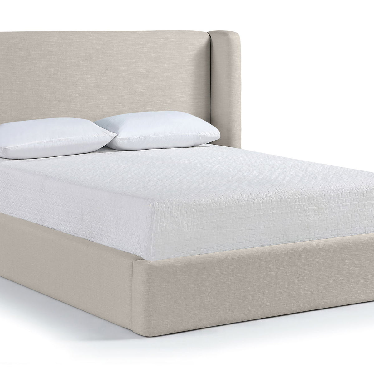 Kendall - Linen Textured Fabric Upholstered Bed