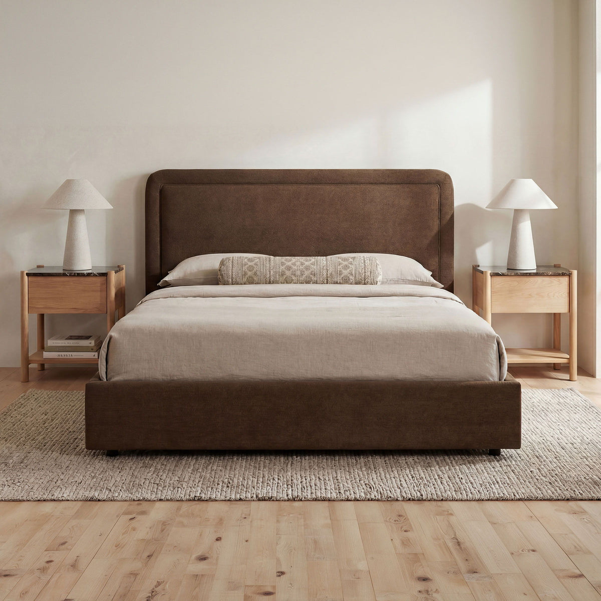 Simon - King Storage Bed - Brown