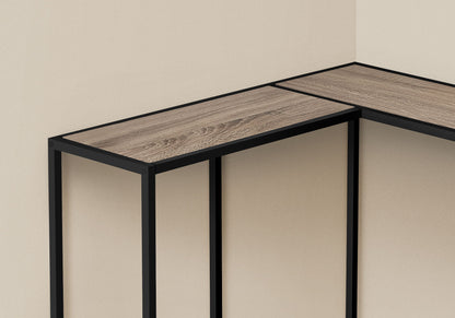 Corner Accent Console Table For Entryway, Unique L-Shaped Design