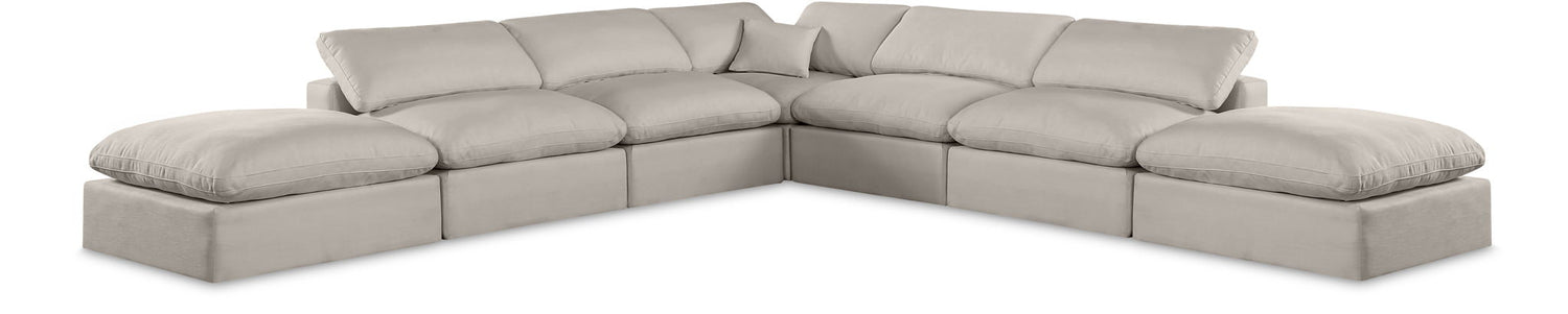Comfy - 7 Piece Linen Modular Corner Sectional