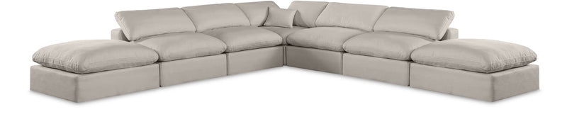 Comfy - 7 Piece Linen Modular Corner Sectional