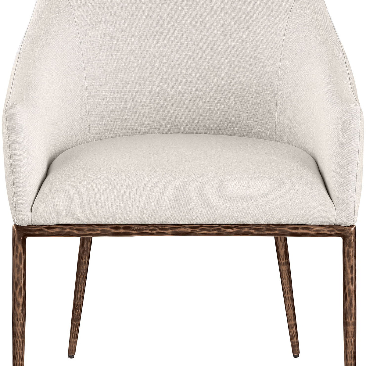 Ferro - Upholstered Dining Arm Chair With Brushed Bronze Legs