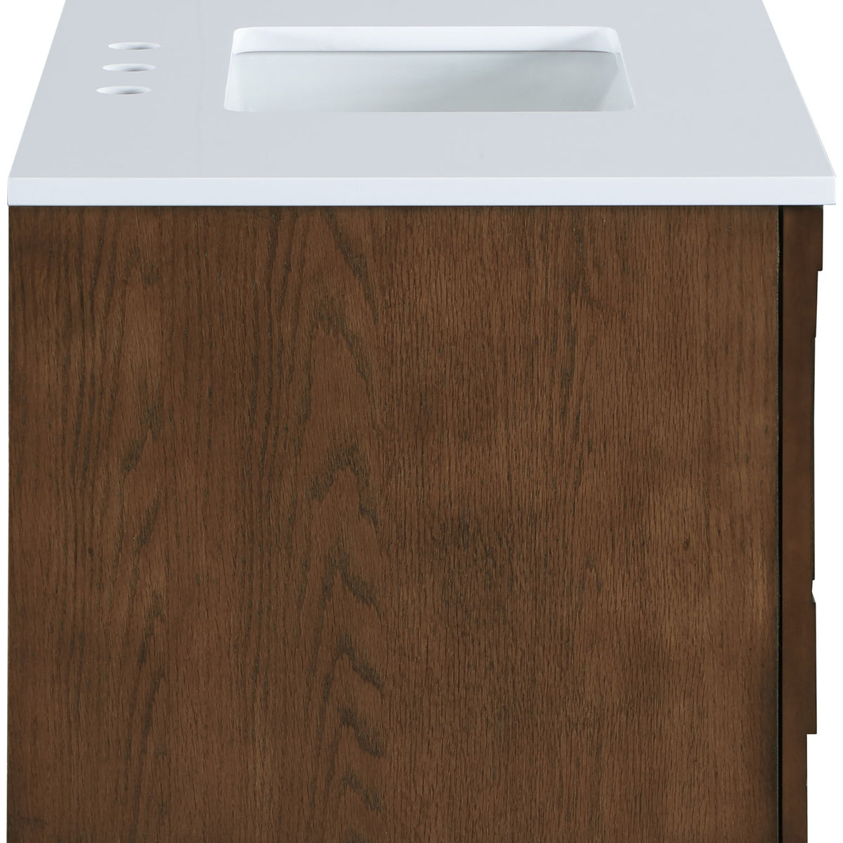 Leonardo - Engineered Stone And Solid Wood 24" Wall Mounted Bathroom Vanity