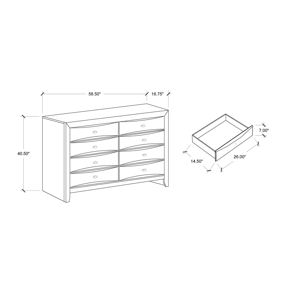 Lucille - Dresser With Spacious Drawers