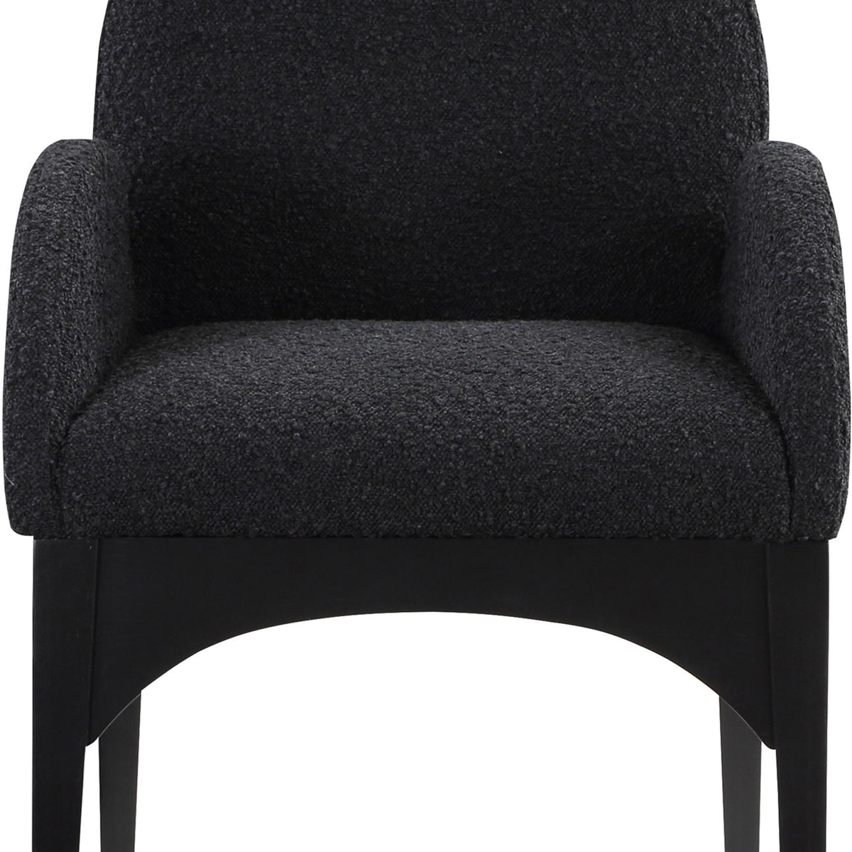 Waldorf - Boucle Dining Arm Chair With Black Legs