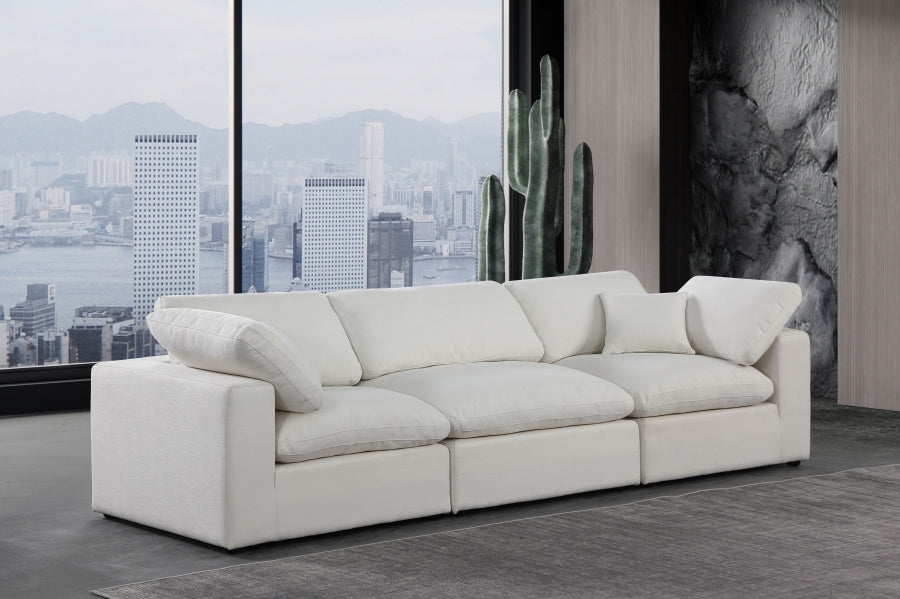 Meridian Furniture Comfy Linen Textured Fabric Sectional