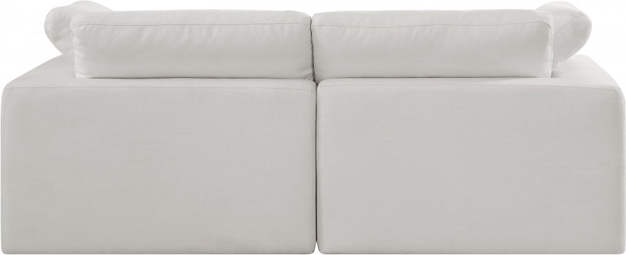 Meridian Furniture Comfy Linen Textured Fabric Sectional